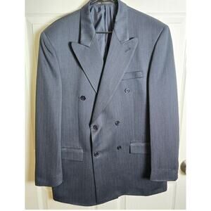 Mazzoni Blazer‎ Jacket Men's 42L Navy Polyester